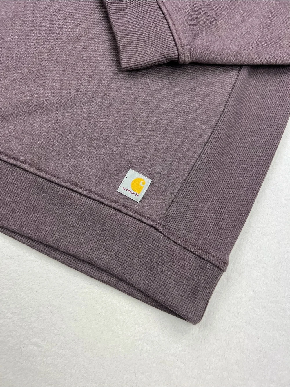 Carhartt Wmns Relaxed Fit Crewneck Black Logo Sweatshirt Heather Purple Sz XXL